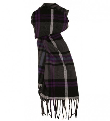 Love Lakeside-Women's Cashmere Feel Winter Plaid Scarf Purple Plaid - CZ12MZTFPS2