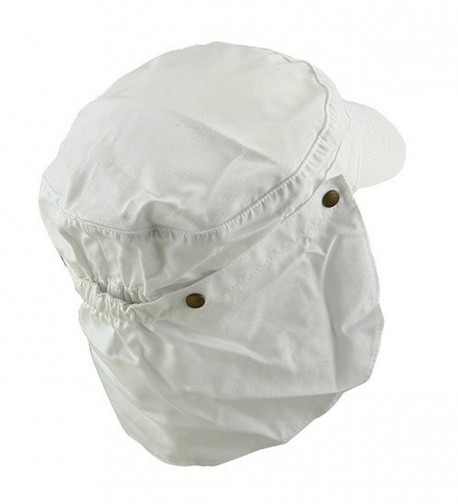MG Army Cap with Flap White in Men's Sun Hats
