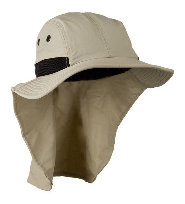 Stone Beige Outdoor Sun Flap Hat - CH11K0R6QUX