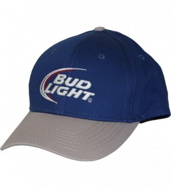 Bud Light Baseball Hat Blue and Gray Embroidered Logo - CB12GX0VOVL