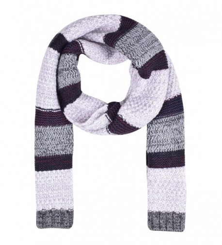 Unisex Knitted Scarf Warm Scarfs Mens Mixed Color Cute Scarves for Winter - White - CK1870RIRNZ