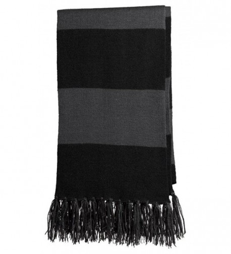 Sport-Tek Spectator Scarf STA02 - Black/ Iron Grey - CG11K0VHV8F