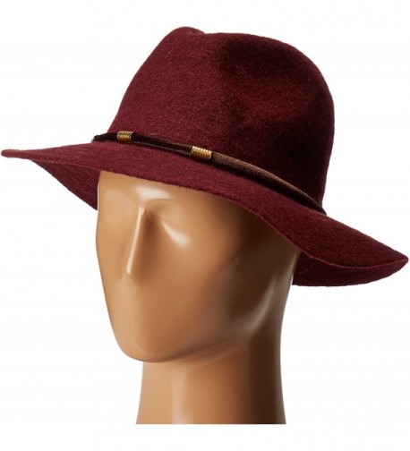 San Diego Hat Company Womens CTH8074 Knit Fedora with Velvet Band - Wine - CR17YZKOSH7