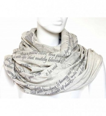 Mothers Tribute Book Scarf with a literary quotes - CB11WLPB0FN