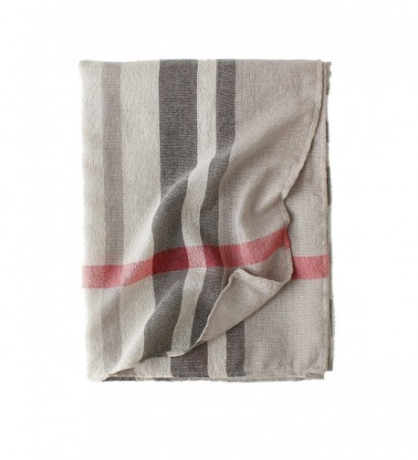 Cotton Scarf Shawl Wrap Soft Lightweight Scarves And Wraps For Men And Women. - Beige Plaid - C7189R5DY4O