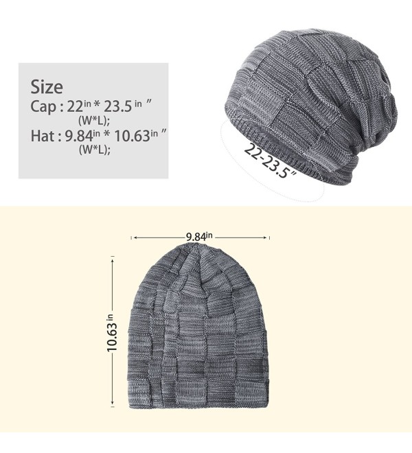 Slouchy Beanie Hat Winter Warm Knit Thick Skull Cap Gray CN12MZW51RU