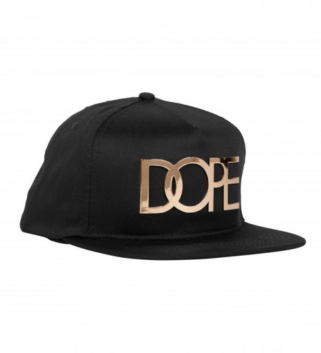 DOPE Gold Logo Snapback Black