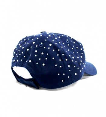 Baseball Cap Scattered Rhinestones Navy