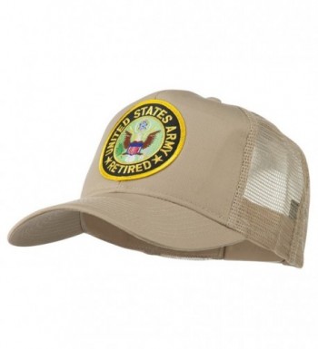 US Army Retired Circle Patched Mesh Cap - Khaki - C611RNPR3HP