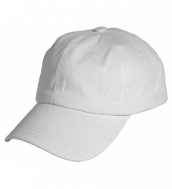 Levine Hat Unisex Stone Washed Cotton Baseball Cap Adjustable Size (7+ Colors) - White - C411ZX8VXOD