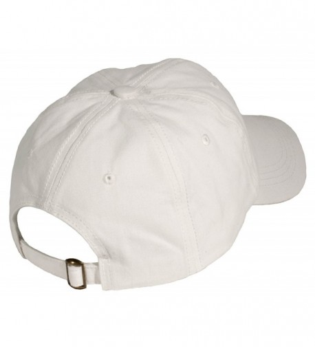 Washed Cotton Baseball Size White in Men's Baseball Caps