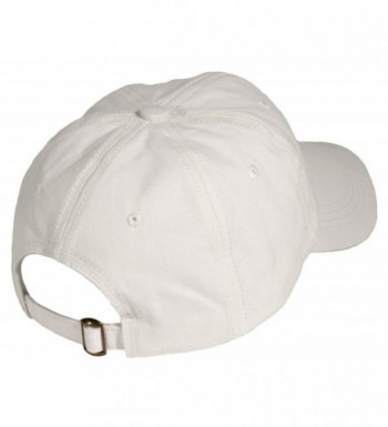 Washed Cotton Baseball Size White in Men's Baseball Caps