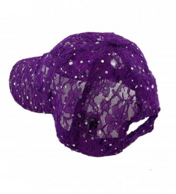 Lace Glitter Sequin Baseball Colors in Women's Baseball Caps