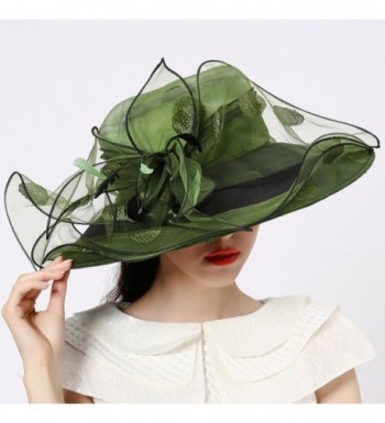 Junes Organza Ruffles Feathers Blackish in Women's Sun Hats