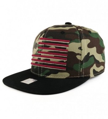 Armycrew American Flag Embroidered Snapback