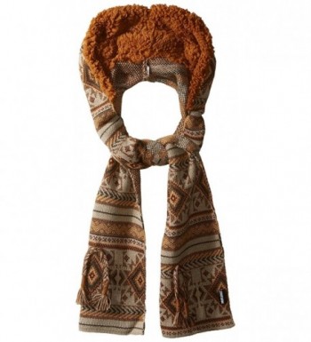 Muk Luks Women's Safari Fair Isle Hooded Scarf - Brown - CX125VWST3D