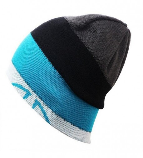 Elevin(TM) Men Women Warm Winter Knit Ski Beanie Skull Slouchy Cap Hat - Blue - CT12MFIP3Z3