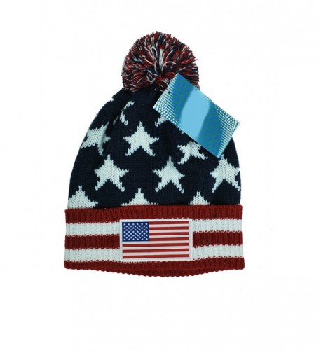 IconSports USA Beanie Flag Soccer National Team Us Flag American Beanie - Red - C412O5DR1SV