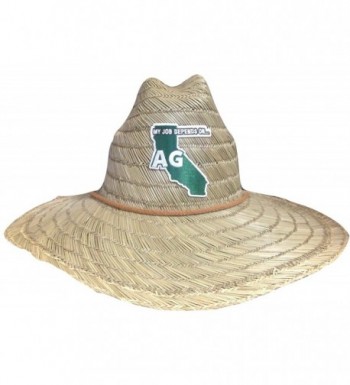 My Job Depends on Ag Lifeguard Farmer Straw Hat - California - CP12I5DL7P7