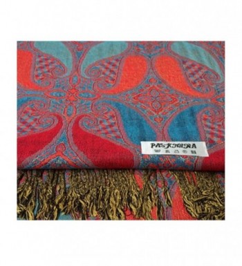 Paskmlna Paisley Pattern Layered Pashmina