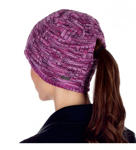MOUNT TEC Ladies Space Dye Knit Ponytail Beanie Hat - Purple - CC186MYM8WG