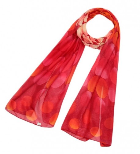 Fashion Gradient Ccolor Sheer Voile Shawl 16050CM Women Scarf for Clothes Decorating - Red - CQ17AAUIDI3