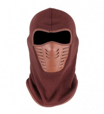 SnowJaguar Balaclava Face Mask Premium Windproof Ski Mask Tactical Balaclava Hood - Coffee - CD12O2G7W07