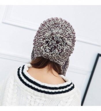 HUAMULAN Winter Beanie Layered Pompoms