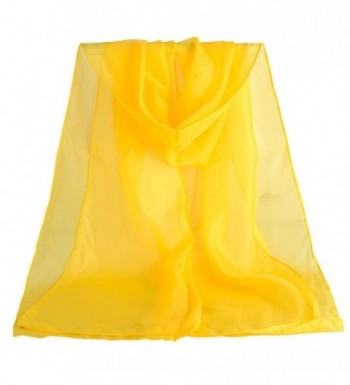 Chiffon Scarf- Misaky Women's Fashion Style Lady Shawl Girls Stole - Yellow - CO12L2CU4VL