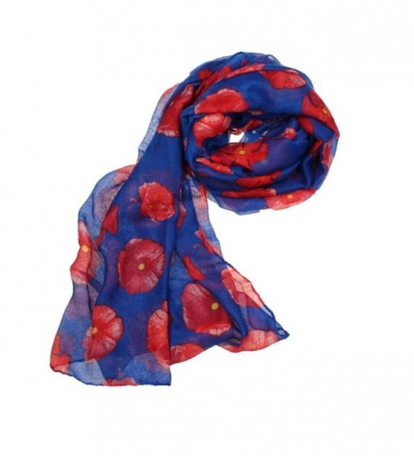 Franterd Ladies Poppy Flower Scrafs in Fashion Scarves