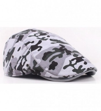 Qunson Unisex Camouflage Cotton Newsboy