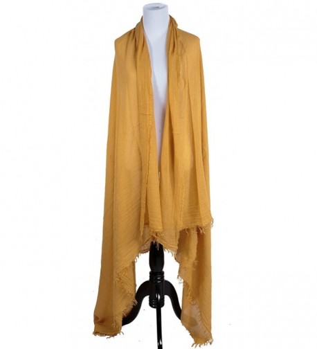 Portola Crinkled Blend Oversize Mustard in Fashion Scarves