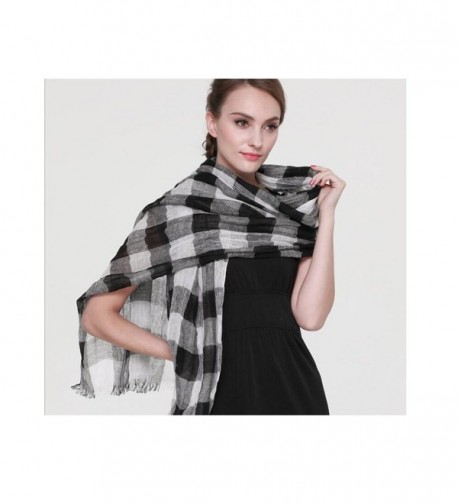 ZORJAR Linen Checks Sarong Scarves