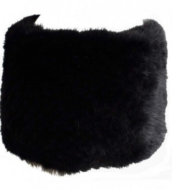 Valpeak Womens Winter Headbands Real Knitted Mink Fur Earmuff Hat Strong Elasticity - Black - C5128S1UD3D