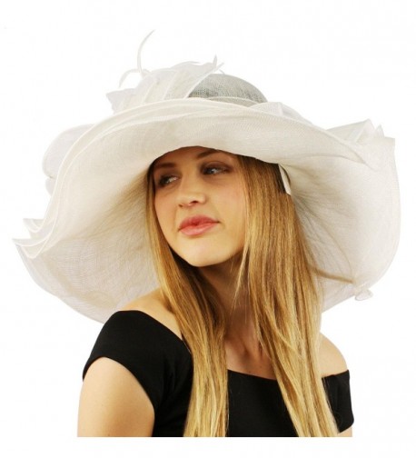 Summer Kentucky Layers Feathers Hat in Women's Sun Hats