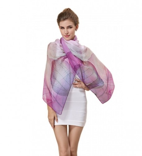 Fashion Oblong Floral Oversize Purple in Fashion Scarves