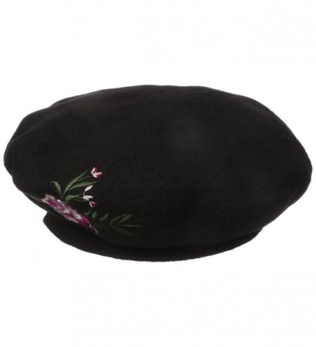 BCBGeneration Women's Floral Beret - Black - C8183XNE46E