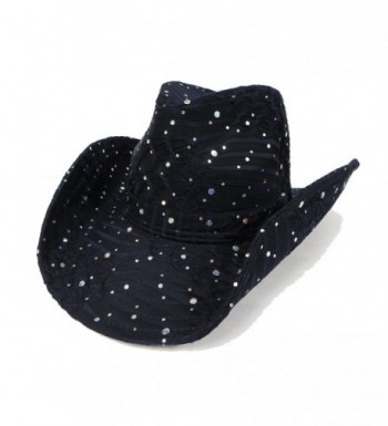 Glitter Sparkle Western Hats / Black - CL113X3IDBB