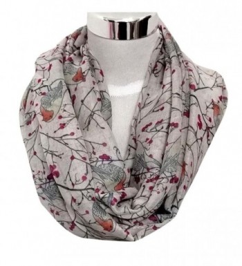 GBSELL Womens Cute Bird Print Voile Wrap Spring Shawl Winter Scarf - Beige - CG120FR8BYV