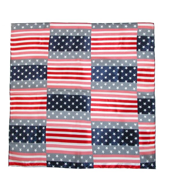 Women's 21 Inch Stars and Stripes American Flag Square Scarf American ...