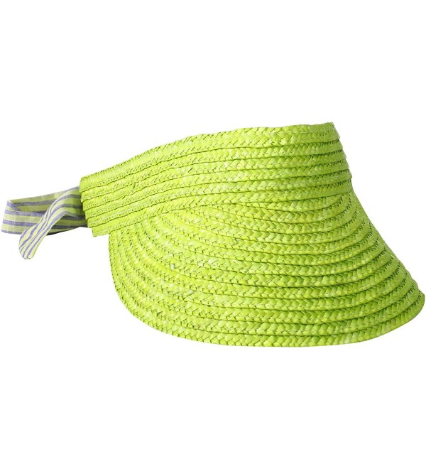 BCBGeneration Women's Wheat Straw Visor - Lemon Grass - C111C3PX1XF