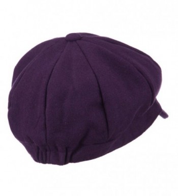 Melton Newsboy Cap Knit Flower in Women's Newsboy Caps