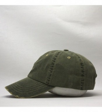 Distressed Herringbone Cotton Adjustable Baseball in Men's Baseball Caps