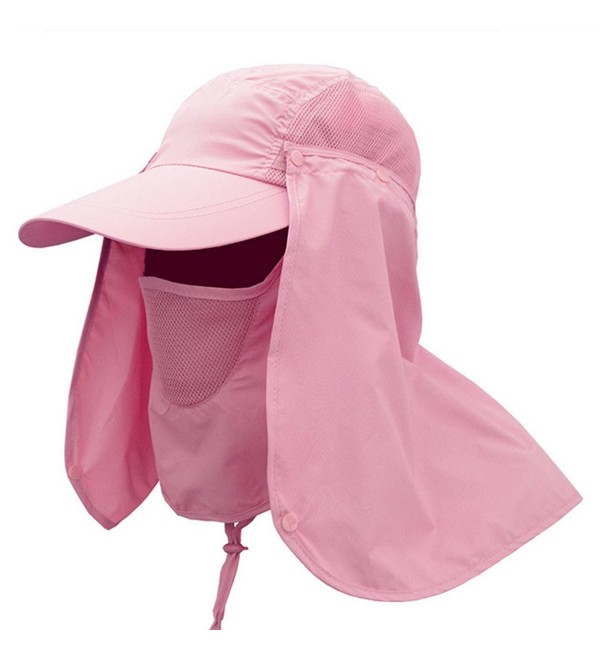 ACHIEWELL Men's Fishing Camo Hat Gardening Outdoor Sun Cap - 360° Uv Protection Pink - CJ18C34EX0C