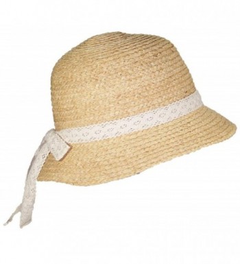 Victoria Natural Raffia Womens Cloche