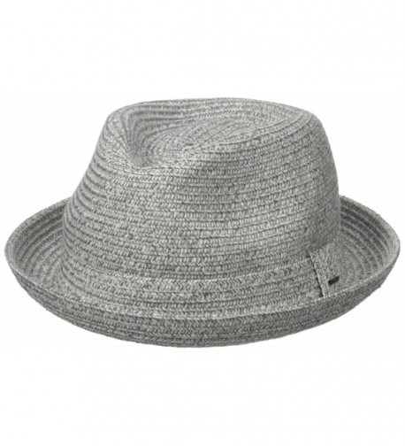 Bailey of Hollywood Men's Billy Braided Fedora Trilby Hat - Alloy - C312O23N8R9