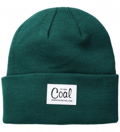 Coal Women's The Mel Fine Knit Workwear Cuffed Beanie Hat - Evergreen - C912BDT2SH1