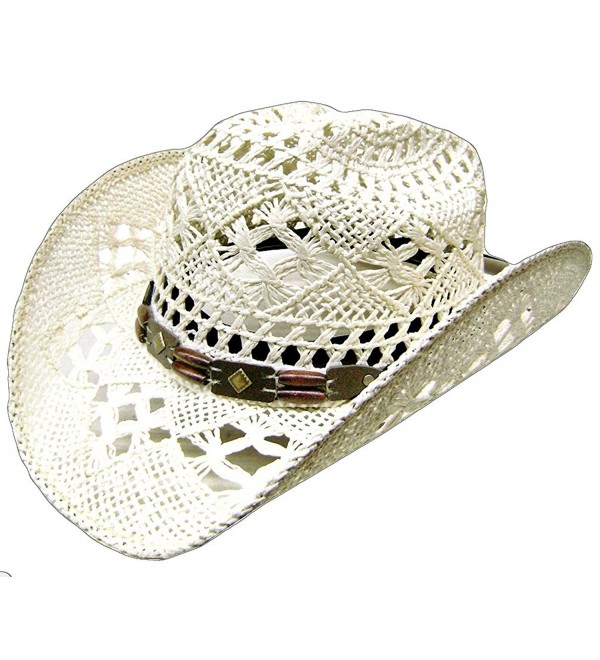 Modestone Women's Cool Summery Straw Hat White - CW127O0MKQ7