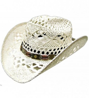 Modestone Women's Cool Summery Straw Hat White - CW127O0MKQ7