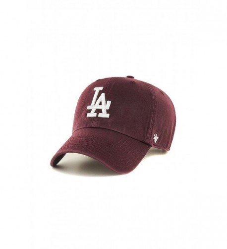 47 Brand MLB Los Angeles Dodgers Clean Up Cap - Dark Maroon - CR17X65A05S